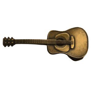Acoustic Guitar Belt Buckle Vintage 1979 Music Musician Western Rockabilly
